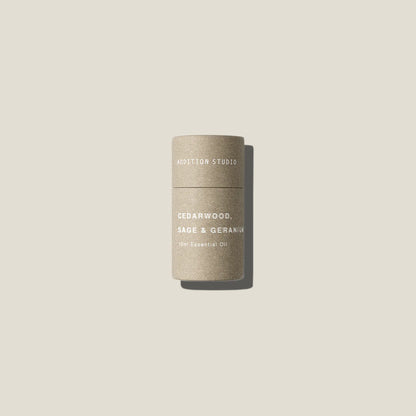 CEDARWOOD, SAGE + GERANIUM ESSENTIAL OIL BLEND BY ADDITION STUDIO