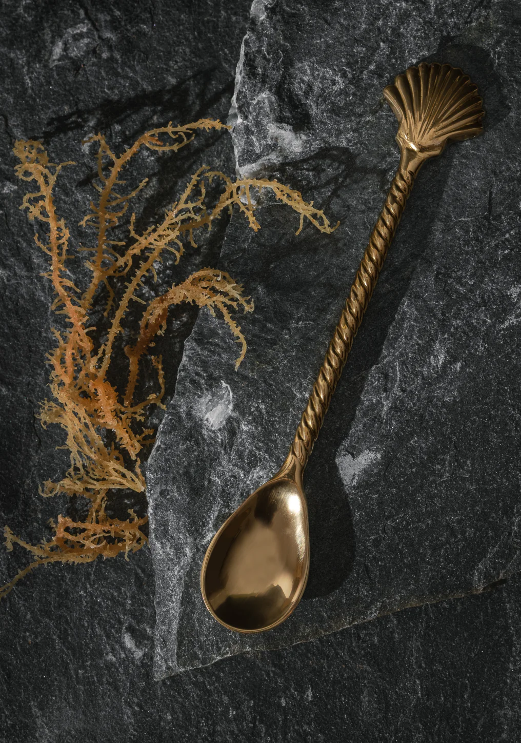 BRASS SEA NYMPH SPOON BY OSKAYA