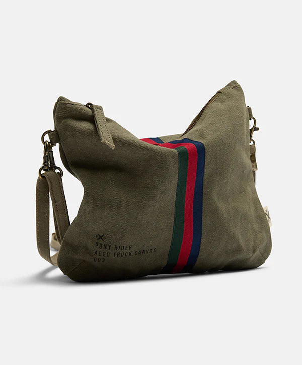 KHAKI ESCAPEE CLUTCH BY PONY RIDER